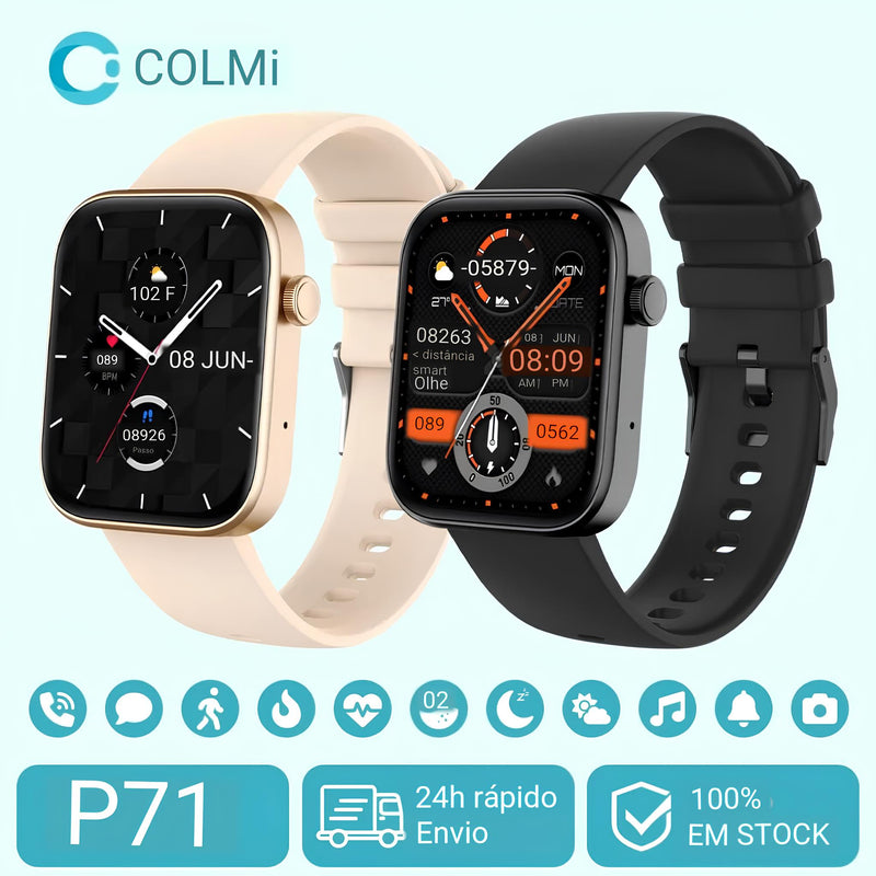 Smartwatch (Relógio Inteligente) 2025 Modelo com Comando por Voz e Monitoramento da Saúde ⭐✅