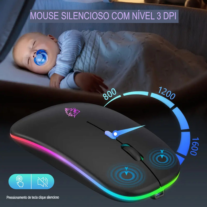 Mouse sem Fio - Modo Bluetooth ✅