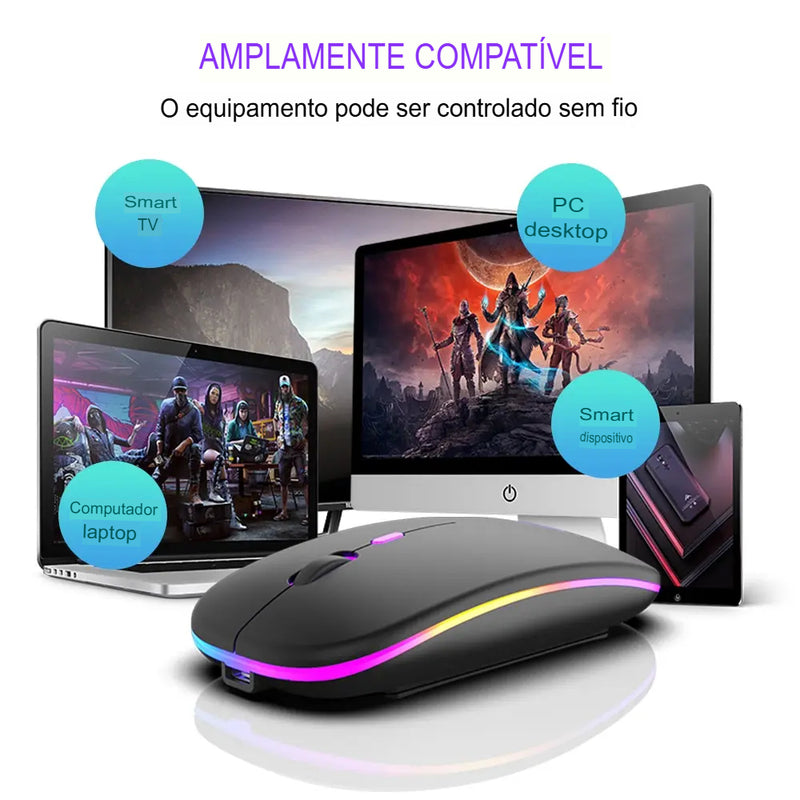 Mouse sem Fio - Modo Bluetooth ✅