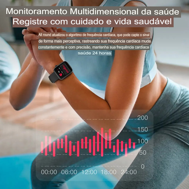 Smartwatch (Relógio Inteligente) 2025 Modelo com Comando por Voz e Monitoramento da Saúde ⭐✅