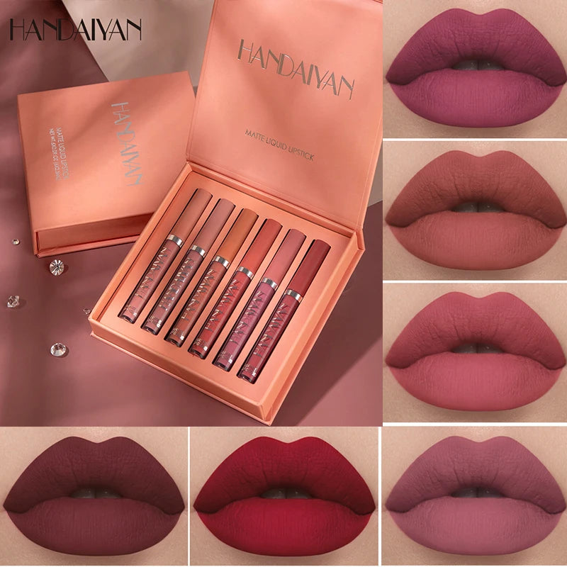 Batom Matte Glamour Handaiyan - Kit com 6 Unidades ✅